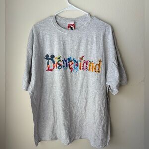 Vintage Disneyland Gray Short Sleeve Tee with Colorful Logo